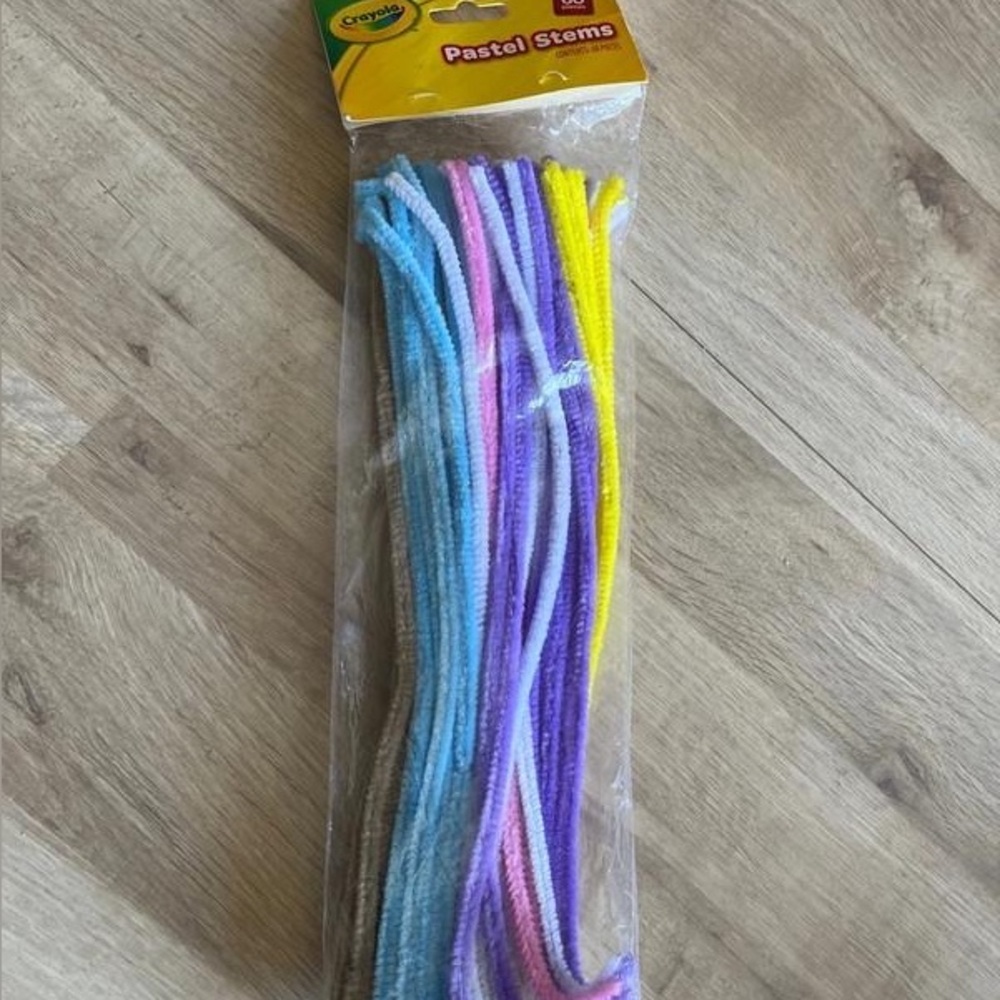 Crayola pack of 60 pieces pastel stems pipe cleaners